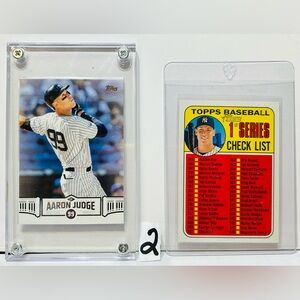 2- 2018 AARON JUDGE YANKEES 1st YEAR TOPPS CARDS BOTH MINT !ONE PRICE ! BASEBALL